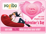 Valentine’s Day New Age Bean Bags offer at Yogibo