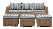 Mega Sale – All Weather Wicker Sofa With Ottomans